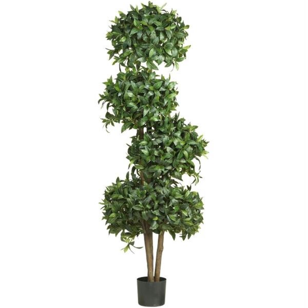 Dare2Decor 69 in. Sweet Bay Topiary with 4 Balls Silk Tree - DA2623612