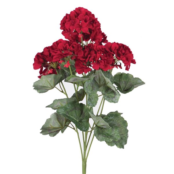 Dare2Decor 19.5 in. Geranium Bush, Red - DA1236073