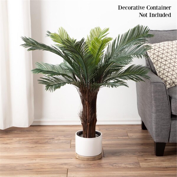 Standalone 3 ft. Artificial Cycas Palm Tree Potted Faux Plant for Home - ST3854482