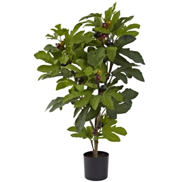 Nearly Natural 32 in. Fig Tree With 42 Leaves and 15 Figs - 5440