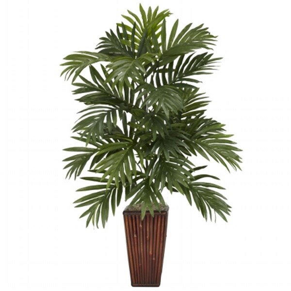 Nearly Natural Areca Palm with Bamboo Vase Silk Plant - 6675