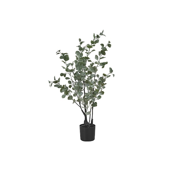 Monarch Specialties Artificial Plant, 35" Tall, Eucalyptus Tree, Indoor, Faux, Fake, Floor, Greenery, Potted, Decorative - I 9562