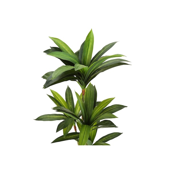 Monarch Specialties Artificial Plant, 51" Tall, Dracaena Tree, Indoor, Faux, Fake, Floor, Greenery, Potted, Real Touch - I 9543