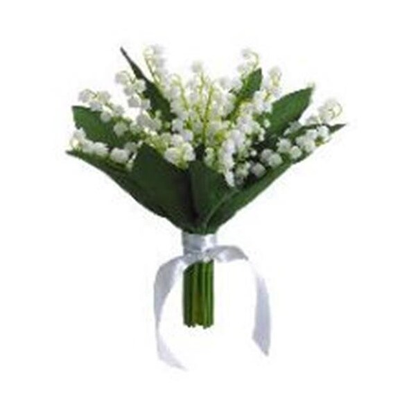 Allstate FBQ121-CR 10 in. Lily of The Valley Bouquet Cream- Pack of 6 - FBQ121-CR