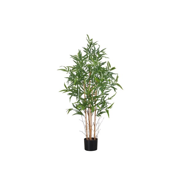 Monarch Specialties Artificial Plant, 50" Tall, Bamboo Tree, Indoor, Faux, Fake, Floor, Greenery, Potted, Decorative - I 9563