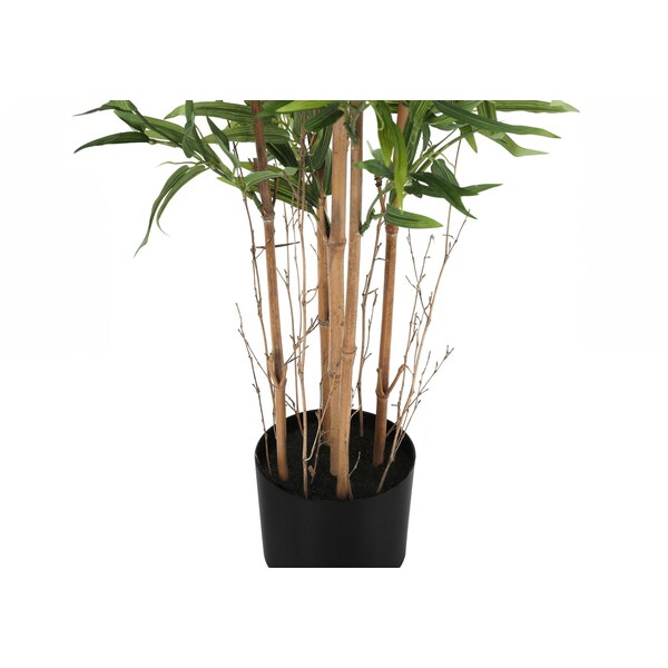 Monarch Specialties Artificial Plant, 50" Tall, Bamboo Tree, Indoor, Faux, Fake, Floor, Greenery, Potted, Decorative - I 9563