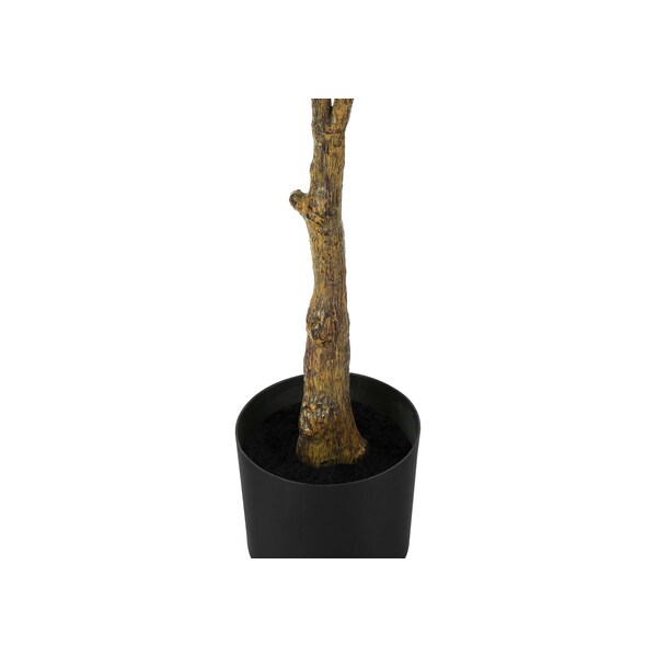 Monarch Specialties Artificial Plant 52" Tall Rubber Tree, Indoor, Faux, Fake, Floor, Greenery, Potted, Real Touch - I 9513