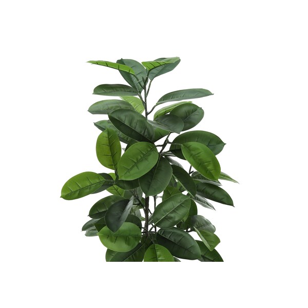 Monarch Specialties Artificial Plant, 52" Tall, Rubber Tree, Indoor, Faux, Fake, Floor, Greenery, Potted, Real Touch - I 9514