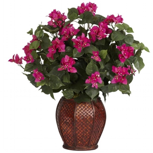 Nearly Natural Bougainvillea with Vase Silk Plant - 6652