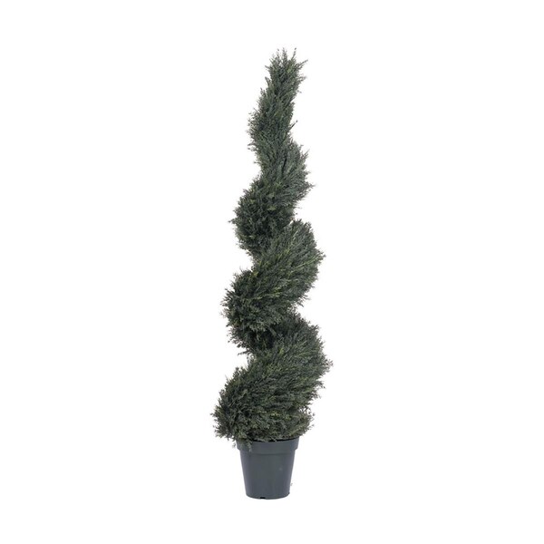 Vickerman UV Pond Cypress Spiral Everyday Topiary with 2856 LVS - 63 in. - T160263