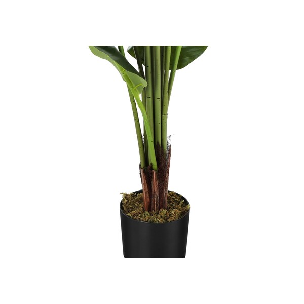 Monarch Specialties Artificial Plant, 59" Tall, Strelitzia Tree, Indoor, Faux, Fake, Floor, Greenery, Potted, Real Touch - I 9545