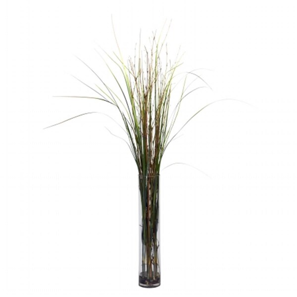 Nearly Natural Grass and Bamboo with Cylinder Silk Plant - 6699