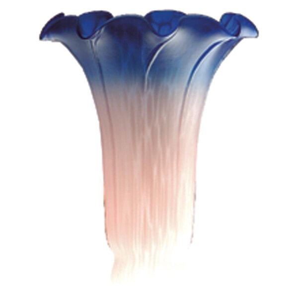 Meyda 4.5 Inch W X 6 Inch H Pink/Blue Lily Shade - 10692