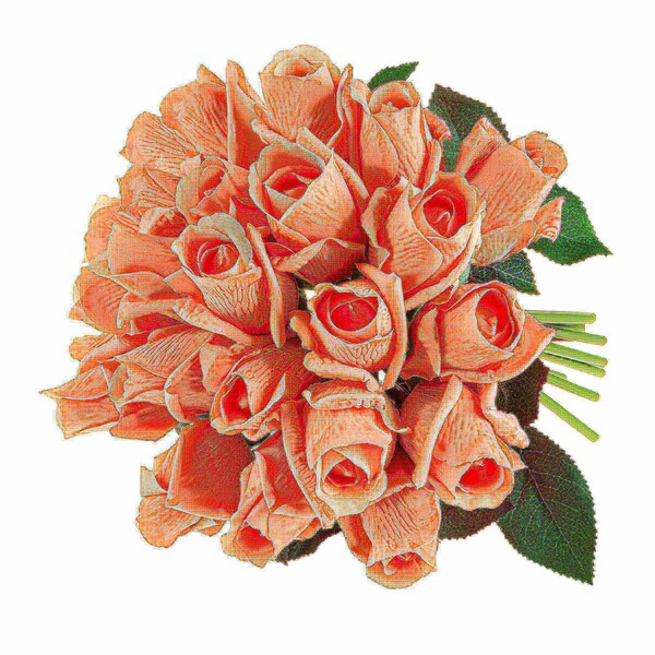 Nature Spring 24PC Artificial Rose Buds, Coral - 411614CUQ