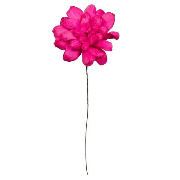 Dare2Decor 6 in. Raspberry Maize Dahlia Stem Artificial Flowers, Raspberry - 18 in. - 6 per Bag - DA3903372
