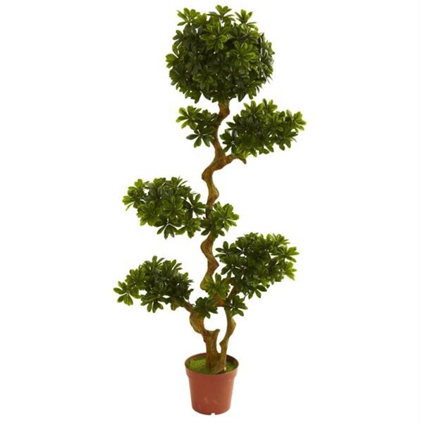 Nearly Natural 5 ft. Pittispourm UV Resistant - Indoor-Outdoor - 5393