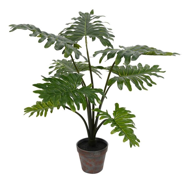 Vickerman 25 in. Potted Grand Philo Bush 8-Leaves - TB180725
