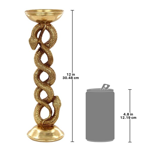 Design Toscano Egyptian Golden Snake Goddess Candlesticks, PK 2 - QL70109