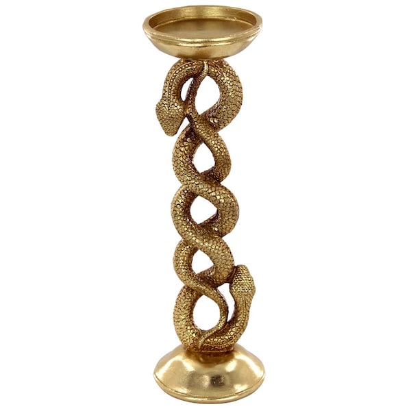 Design Toscano Egyptian Golden Snake Goddess Candlesticks, PK 2 - QL70109