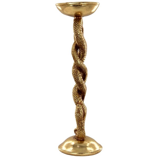 Design Toscano Egyptian Golden Snake Goddess Candlesticks, PK 2 - QL70109