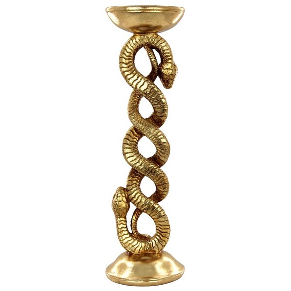 Design Toscano Egyptian Golden Snake Goddess Candlesticks, PK 2 - QL70109
