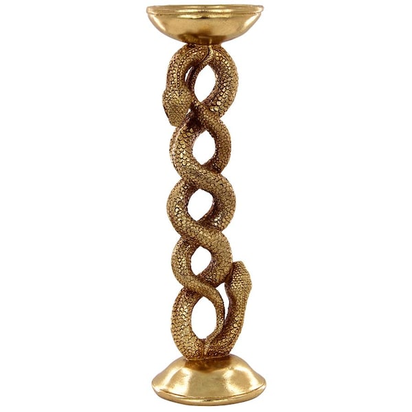 Design Toscano Egyptian Golden Snake Goddess Candlesticks, PK 2 - QL70109