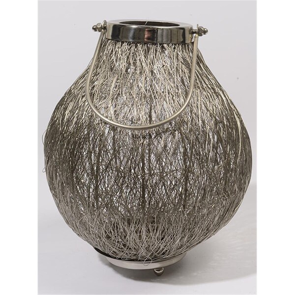 Northlight Seasonal 18.5 in. Urban Life Contemporary Silver Tea Light Candle Holder Lantern - 31369778
