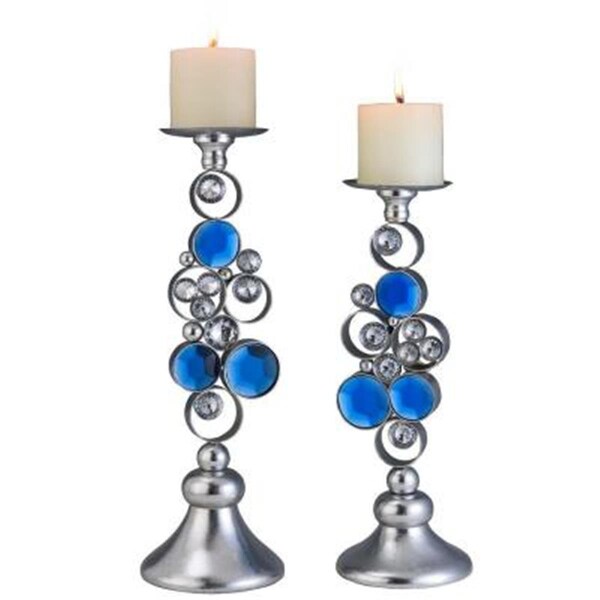 Ore International 14-16 H in. Just Dazzle Candle holder Set - K-4259-C1