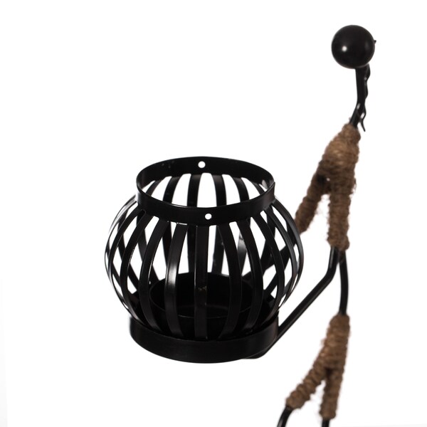 Fabulaxe Wire Figure Candle Holder Modern Tea Light Lantern Tabletop Centerpiece Candle Stand, 2PK - QI004343.AB
