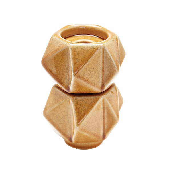 Elk Signature Ceramic Star Candle Holders in Honey Set of 2, Small - 857132/S2
