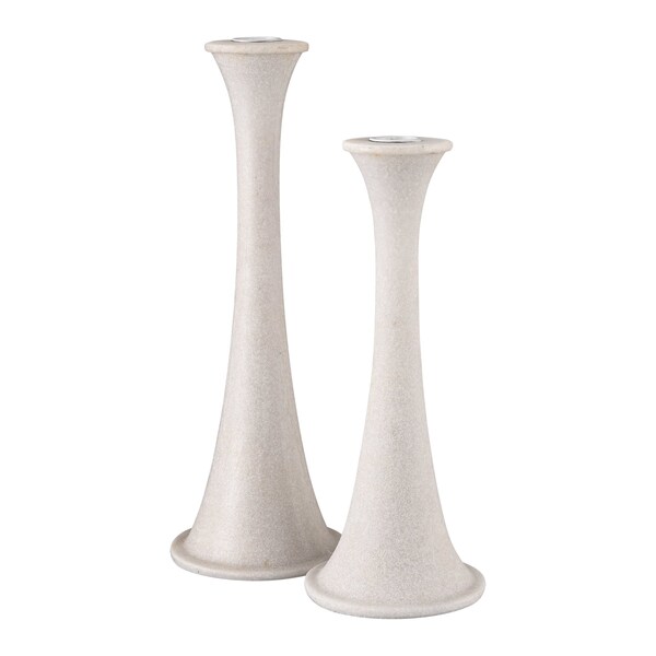 Elk Studio Bonnie Candleholder, Set of 2 Alabaster - S0037-11226/S2