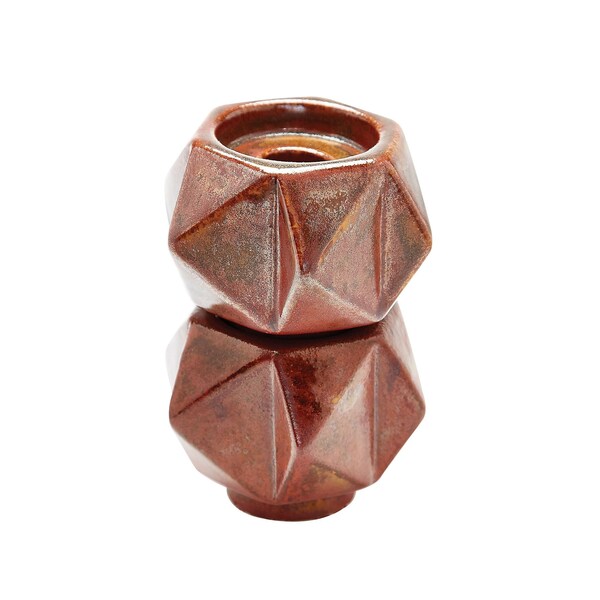 Elk Signature Small Ceramic Star Candle Holders in Russet Set of 2 - 857133/S2