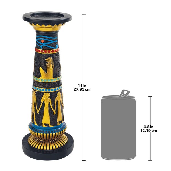 Design Toscano Temple of Luxor Sculptural Egyptian Candleholder: Amenhotep - QL12419