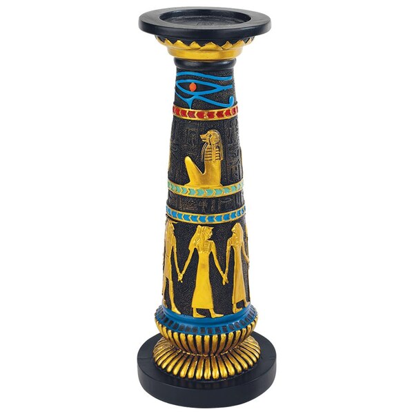Design Toscano Temple of Luxor Sculptural Egyptian Candleholder: Amenhotep - QL12419