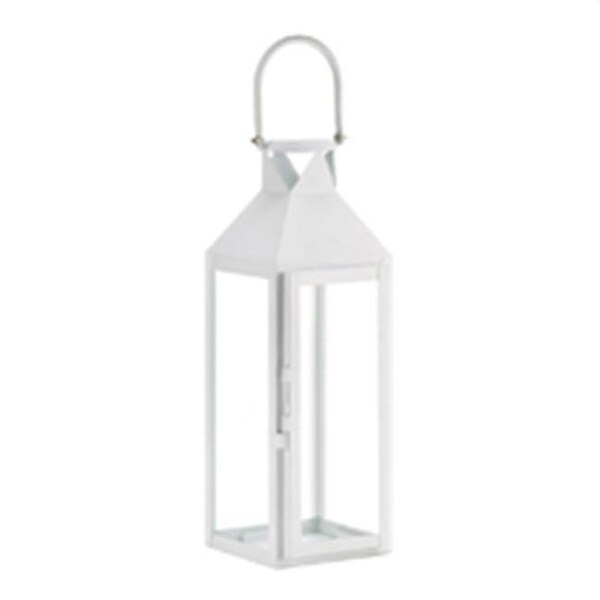 Zingz & Thingz Zingz & Thingz 57071044 White Manhatten Candle Lantern - 10015429