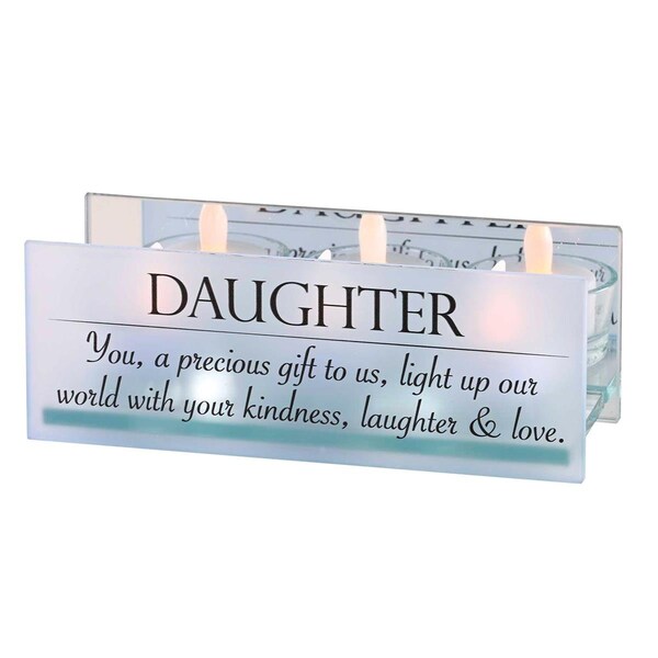 Dicksons Unisex Daughter A Precious Gift Tealight Candle Holder, Blue - One Size - MCHPRT04BL