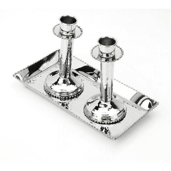 Coolcollectibles Tray with Two Candle Sticks - Beaded Design - CO983867