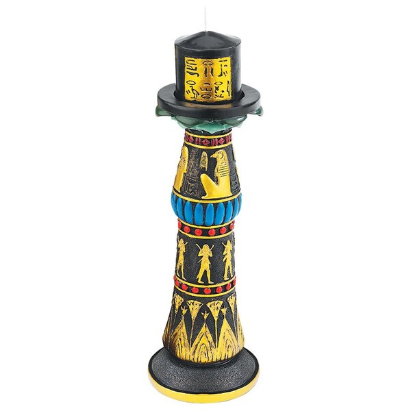 Design Toscano Temple of Luxor Sculptural Egyptian Candleholder: Rameses - QL12459