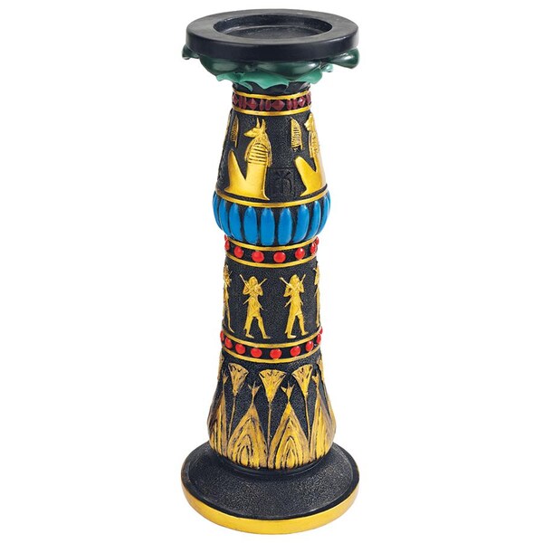 Design Toscano Temple of Luxor Sculptural Egyptian Candleholder: Rameses - QL12459