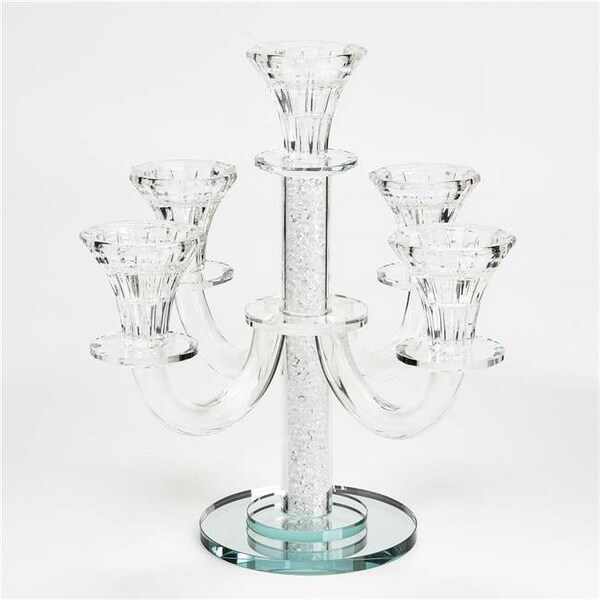 Schonfeld Collection Crystal Candelabra with 5 Branch White Filling - 184702