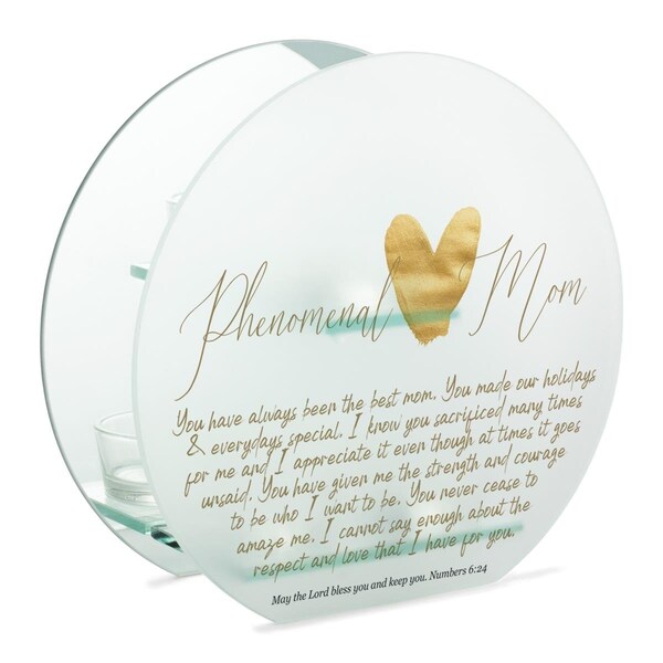Dicksons Unisex Phenomenal Mom You Have Always Tealight Candle Holder, White - One Size - MCHR43S