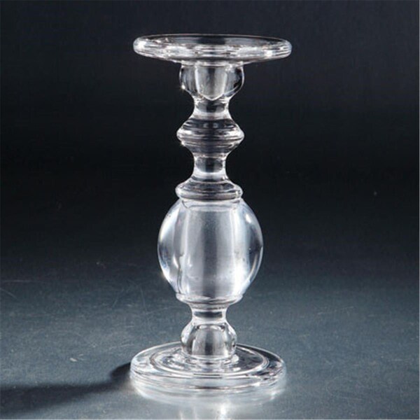 Friends Are Forever 9.5 x 4.5 in. Glass Candlestick, Clear - FR2940014