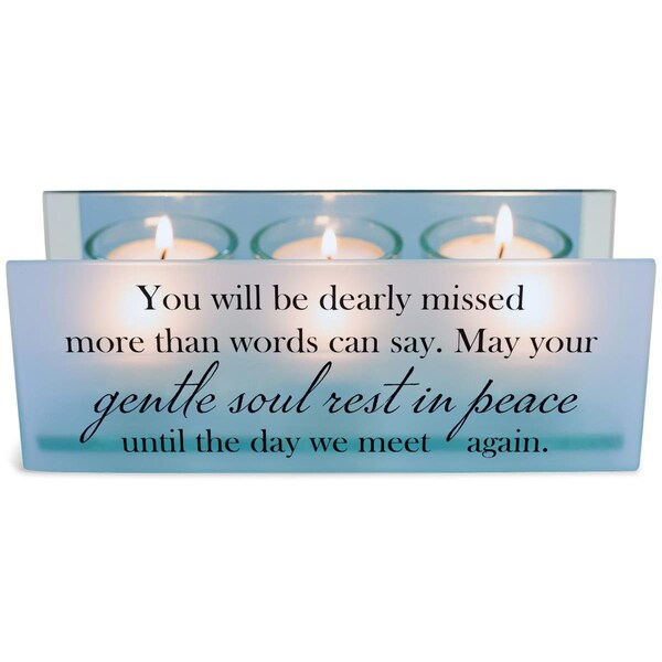 Dicksons Unisex You Will Be Dearly Missed Tealight Candle Holder, Blue - One Size - MCHPRT22BL