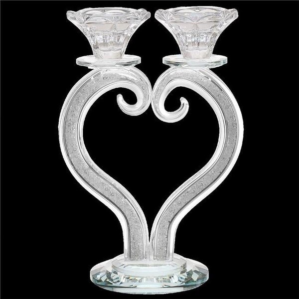 Aparato 8 in. 2 Branches Crystal Candelabra with Stones - AP2754441