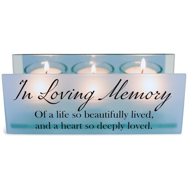 Dicksons Unisex In Loving Memory Of A Life Tealight Candle Holder, Blue - One Size - MCHPRT20BL
