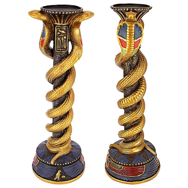 Design Toscano Renenutet, the Cobra Goddess Altar Candlestick, PK 2 - QL912201