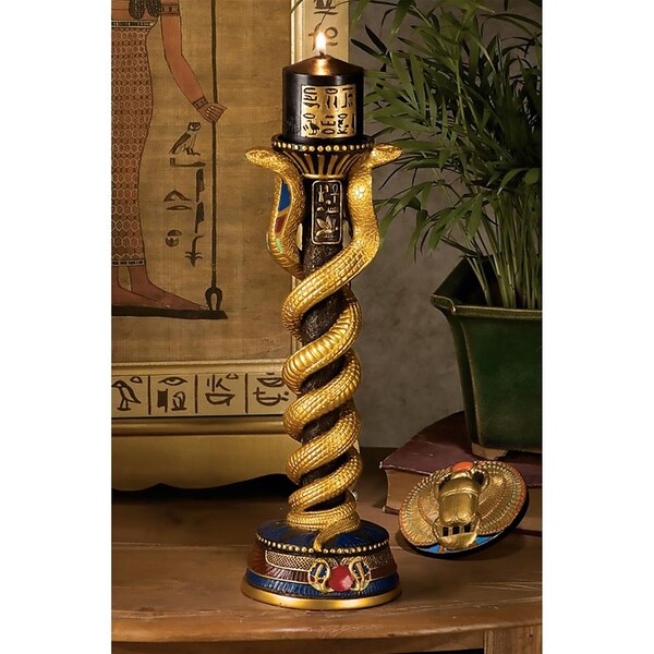 Design Toscano Renenutet, the Cobra Goddess Altar Candlestick, PK 2 - QL912201