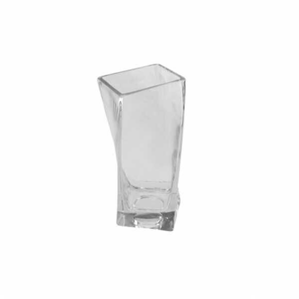 Purely Pecan Gordon  7.75 in. Dual Purpose Twisted Rectangular Transparent Glass Tea Light Candle Holder - 32021365