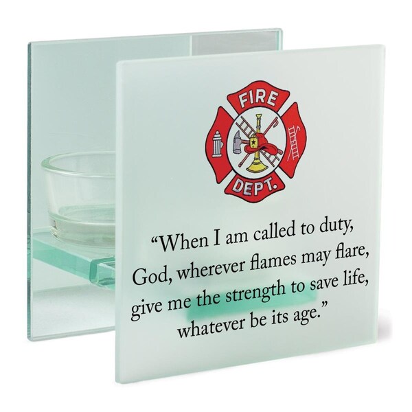 Cottage Garden Firefighter, When I Am Called to Duty Candle Holder - MCHQ48S