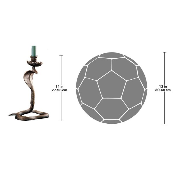 Design Toscano Uraeus Royal Egyptian Cobra Foundry Iron Candlesticks, PK 2 - SP916729